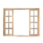 Janela De Madeira Vitro De Correr Quadriculado Reto De Itaúba