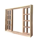 Janela De Madeira Vitro De Correr Quadriculado Reto De Itaúba