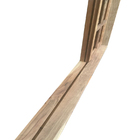 Janela De Madeira Vitro De Correr Quadriculado Reto De Itaúba