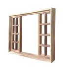 Janela De Madeira Vitro De Correr Quadriculado Reto De Itaúba