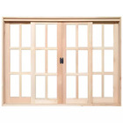 Janela De Madeira Vitro De Correr Quadriculado Reto Eucalipto