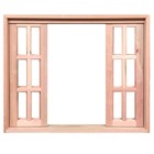 Janela De Madeira Vitro De Correr Quadriculado Reto Padrão Ce