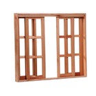 Janela De Madeira Vitro De Correr Quadriculado Reto Padrão Ce