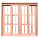 Janela De Madeira Vitro De Correr Quadriculado Reto Padrão Ce