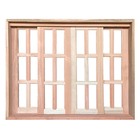 Janela De Madeira Vitro De Correr Quadriculado Reto Padrão Ce