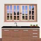 Janela De Madeira Vitro De Correr Quadriculado Reto Padrão Ce