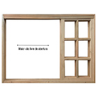 Janela De Madeira Vitro De Correr Quadriculado Reto Purgato P