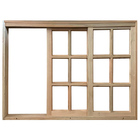 Janela De Madeira Vitro De Correr Quadriculado Reto Purgato P