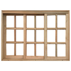 Janela De Madeira Vitro De Correr Quadriculado Reto Purgato P