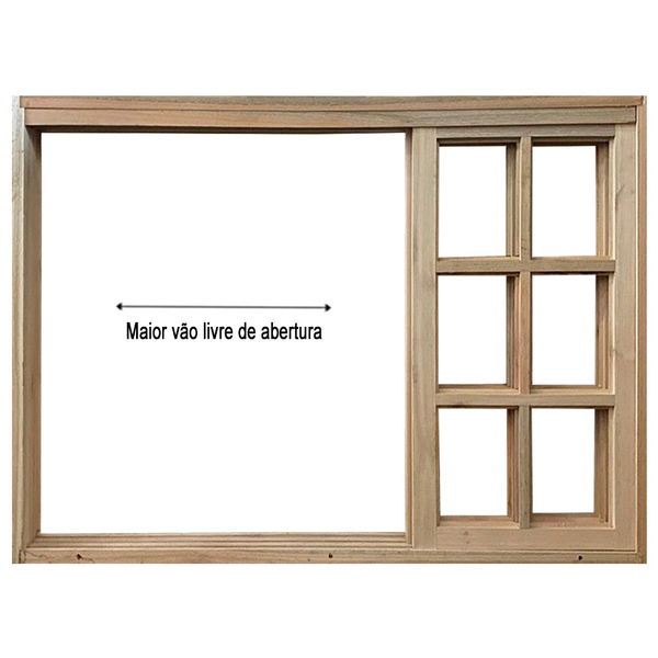 Janela De Madeira Vitro De Correr Quadriculado Reto Purgato P