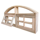 Janela De Madeira Vitro Máximo Ar 2 Módulos Em Arco Padrão Ce