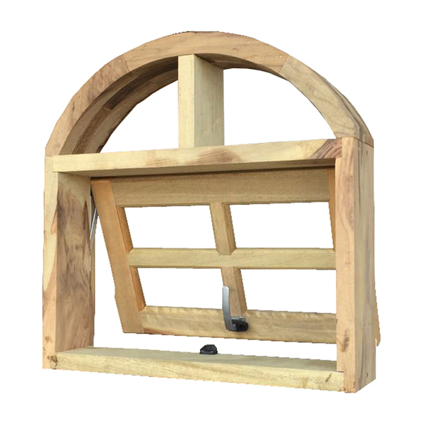 Janela De Madeira Vitro Máximo Ar Em Arco De Itaúba Esquadria