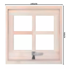 Janela De Madeira Vitro Máximo Ar Reto Eucalipto Batentes De