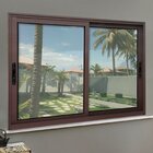 Janela Elite 2 Folhas Moveis 100 X 100 Vidro Liso Corten