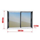 Janela Elite 2 Folhas Moveis 100 X 120 Vidro Reflex Preto