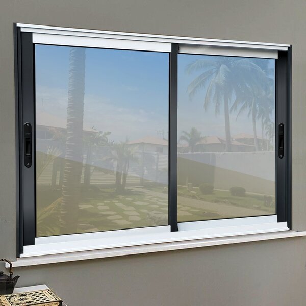 Janela Elite 2 Folhas Moveis 100 X 120 Vidro Reflex Preto