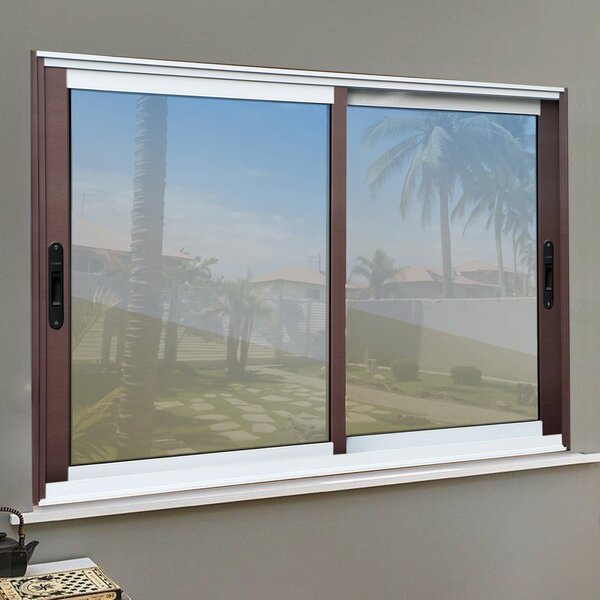 Janela Elite 2 Folhas Moveis 120 X 200 Vidro Reflex Mix Corten