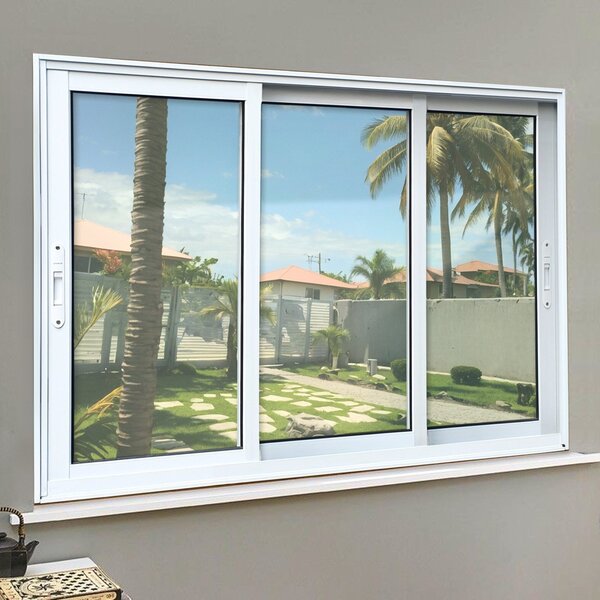 Janela Elite 3 Folhas Moveis Sequenciais 100 X 200 Vidro Liso