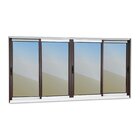 Janela Elite 4 Folhas Moveis 100 X 240 Vidro Reflex Mix Corten
