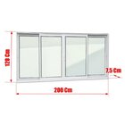 Janela Elite 4 Folhas Moveis 120 X 200 Vidro Liso Branco