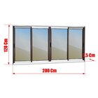Janela Elite 4 Folhas Moveis 120 X 200 Vidro Reflex Preto