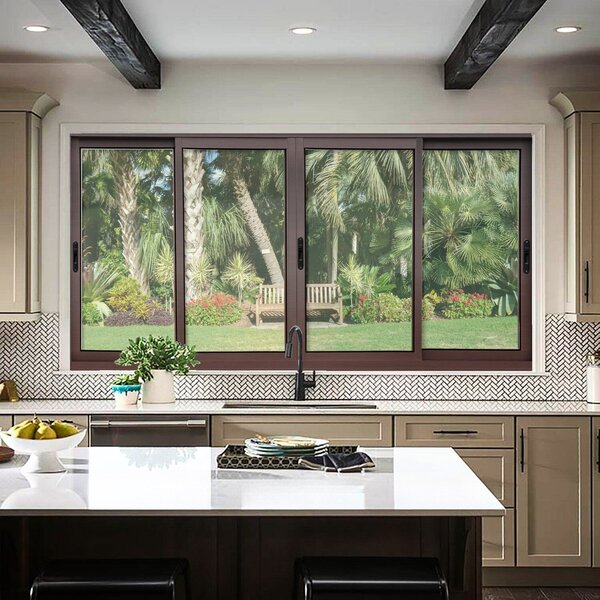 Janela Elite 4 Folhas Moveis 120 X 240 Vidro Liso Preto