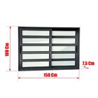 Janela Elite Com Travessas 2 Folhas Moveis 100 X 150 Vidro Li