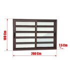 Janela Elite Com Travessas 2 Folhas Moveis 100 X 200 Vidro Li