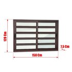 Janela Elite Com Travessas 2 Folhas Moveis 120 X 150 Vidro Li