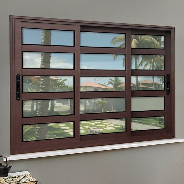 Janela Elite Com Travessas 3 Folhas Moveis Sequenciais 120 X