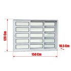 Janela Elite Com Travessas 3 Folhas Moveis Sequenciais 120 X