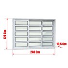 Janela Elite Com Travessas 3 Folhas Moveis Sequenciais 120 X