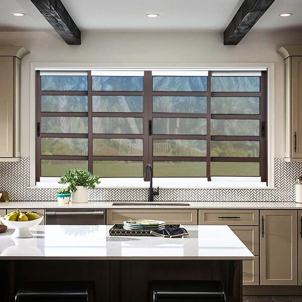 Janela Elite Com Travessas 4 Folhas Moveis 100 X 120 Vidro Re