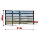 Janela Elite Com Travessas 4 Folhas Moveis 100 X 120 Vidro Re