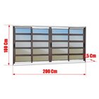 Janela Elite Com Travessas 4 Folhas Moveis 100 X 200 Vidro Re