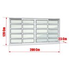 Janela Elite Com Travessas 4 Folhas Moveis 120 X 200 Vidro Li