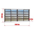 Janela Elite Com Travessas 4 Folhas Moveis 120 X 240 Vidro Re