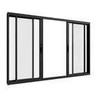 Janela Em Alumínio Maxx 04 Folhas Fecho Embutido Preto - 100x