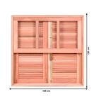 Janela Guilhotina Com Ferragem Je821 Esel 120x120x12cm