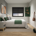 Janela Veneziana de Correr com Persiana Integrada 2 Folhas Alumínio Pintado Preto 1,20x1,50m Linha Eco Nobre CRV