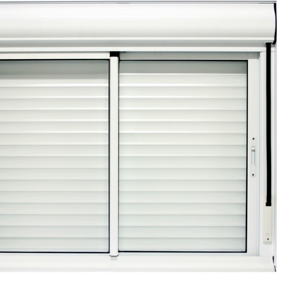 Janela Integrada Persiana De Alumínio Cor Branco 2 Folhas Mov