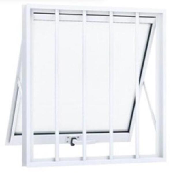 Janela Maxiar Banheiro Grade Esquadria Brasil 50x50 Branco [f