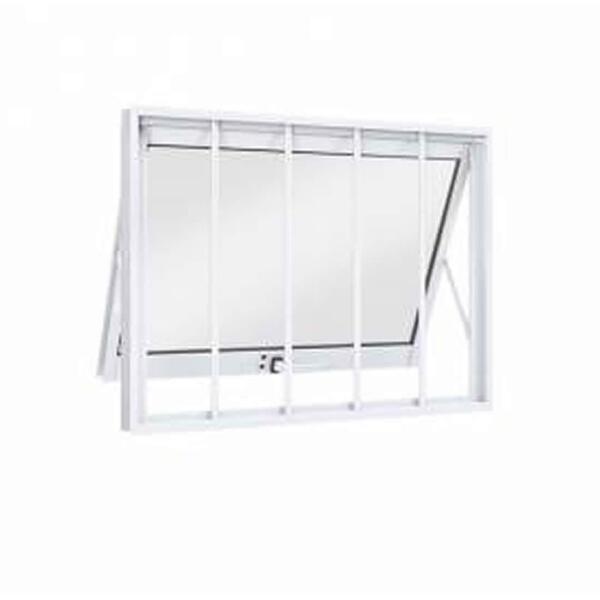 Janela Maxiar De Banheiro Com Grade 70x70 Branco [f123]