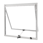 Janela Maxim-Ar 1 Folha Alumínio Pintado Branco Linha Fortline com Vidro Mini Borel Incolor 0,60x0,60m Atlântica