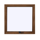 Janela Maxim-ar 1 Folha Alumínio Pintado Amadeirado Linha Veneza com Vidro Transparente 0,60x0,60m 3A Alumínio