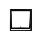 Janela Maxim-ar 1 Folha Alumínio Pintado Preto Linha Palace com Vidro Comum Incolor 0,60x0,60m Líder