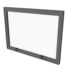 Janela Maxim-ar 1 Folha Alumínio Pintado Cinza com Vidro Comum Mini Boreal 0,60x0,80m Linha Vivace Artens