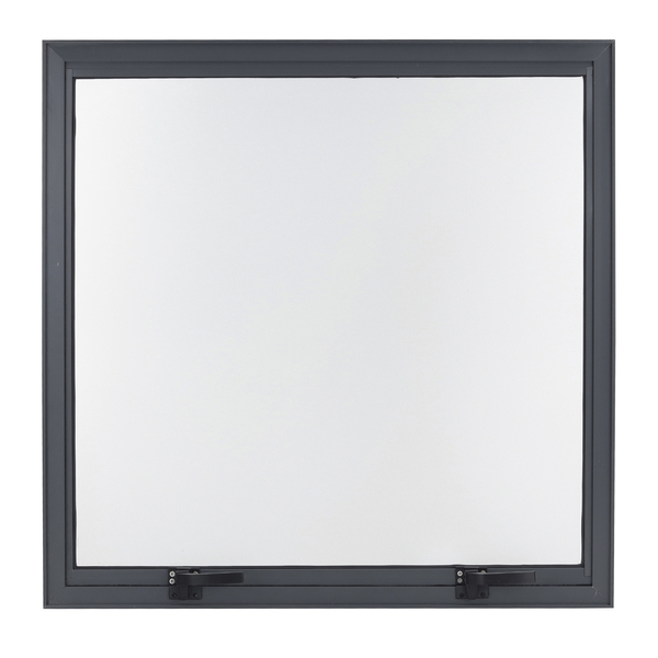 Janela Maxim-ar 1 Folha Alumínio Pintado Cinza com Vidro Comum Mini Boreal 0,80x0,80m Linha Vivace Artens