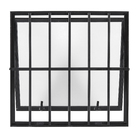 Janela Maxim-ar 0,80x0,80m Alumínio Pintado Preto Grade Quadrada Linha Vivace Artens