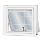 Janela Maxim-Ar 1 com Grade Quadriculada 60x60cm Branco MGM